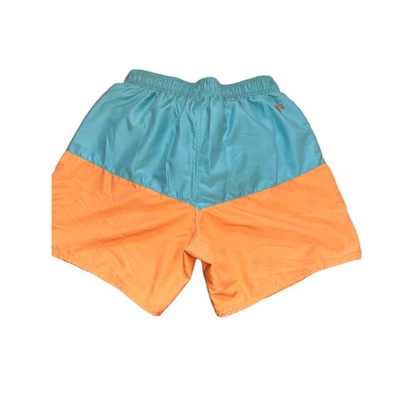 Guy Harvey Men's Swim Trunks size Medium Aqua Orange Lined - Picture 5 of 7